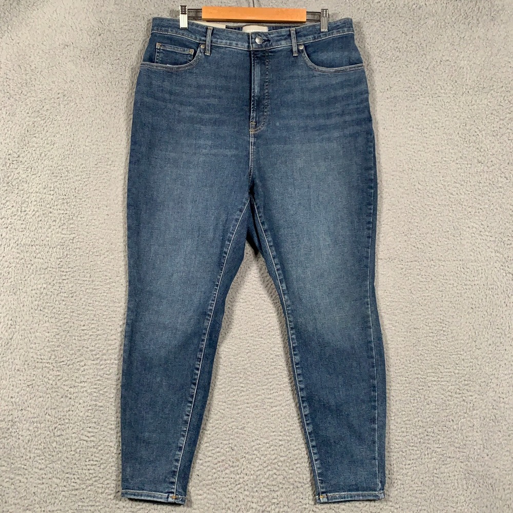 Everlane The Curvy Way-High Skinny Jean Womens 35‎ Blue High Rise Stretch Denim